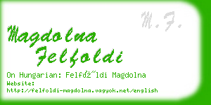 magdolna felfoldi business card